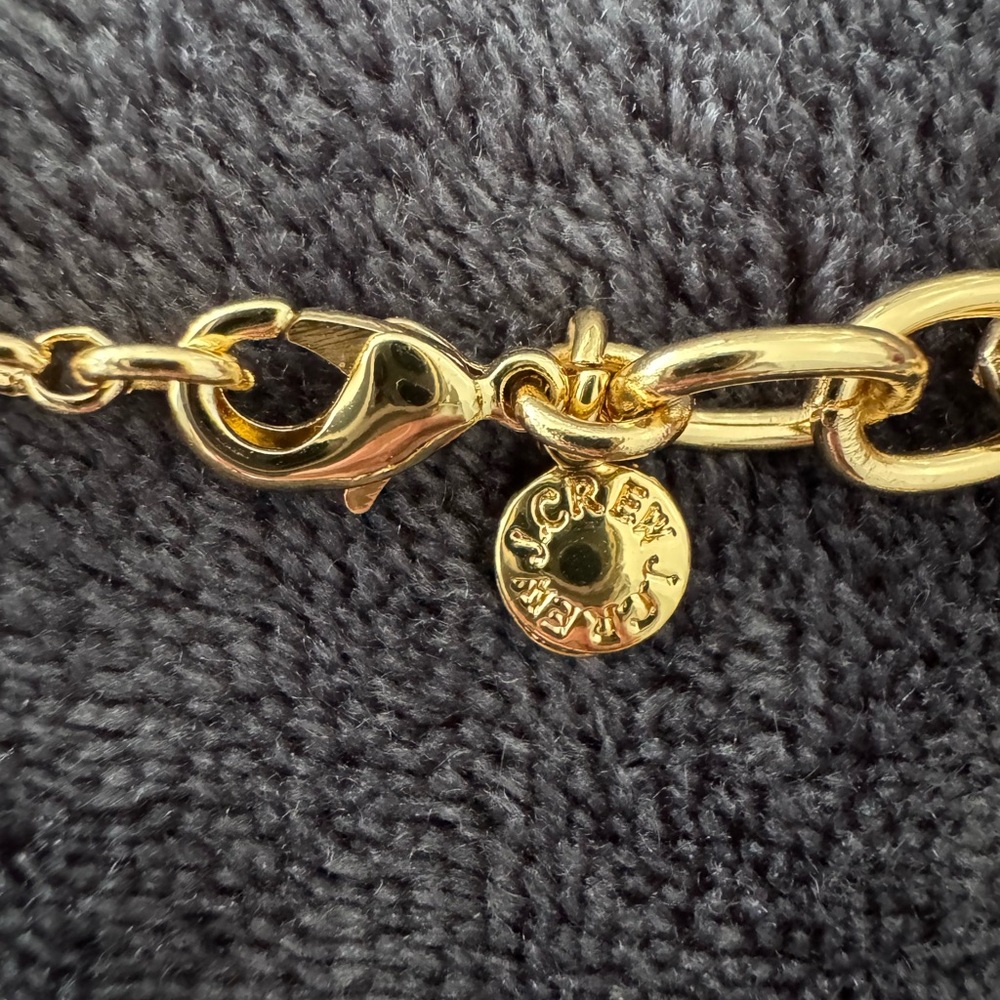 J. Crew Factory Emerald Green and Gold Necklace - Picture 2 of 5